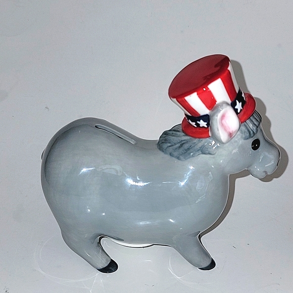 VINTAGE FRITZ & FLOYD CERAMIC DEMOCRATIC DONKEY BANK - Picture 5 of 12